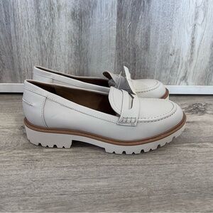 St. John’s Bay Chunky lug Sole loafers White Size 8  Preppy Academia NEW Laney